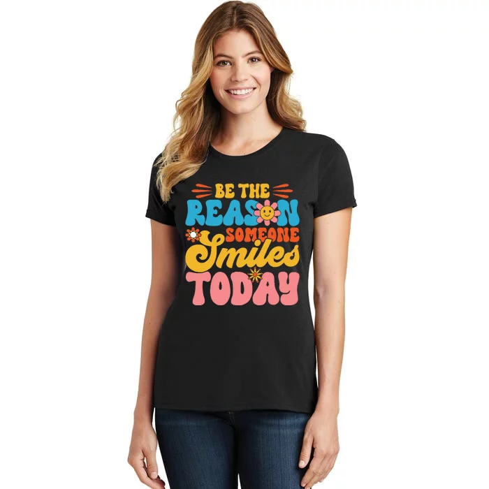 Retro Teacher Be The Reason Someone Smiles Today Teacher Women's T-Shirt