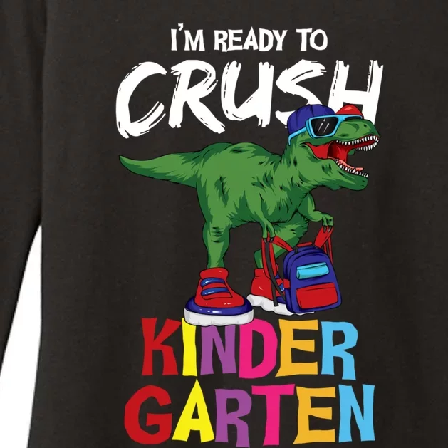 Ready To Crush Kindergarten T Rex Cute Kindergarten Gift Womens CVC Long Sleeve Shirt