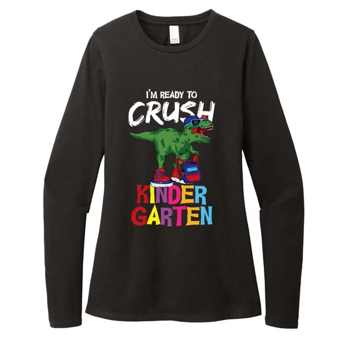 Ready To Crush Kindergarten T Rex Cute Kindergarten Gift Womens CVC Long Sleeve Shirt