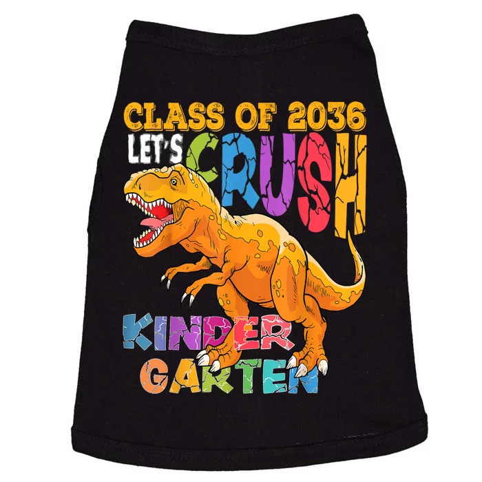 Ready To Crush Kindergarten 2036 Dinosaur Back To School Boy Doggie Tank