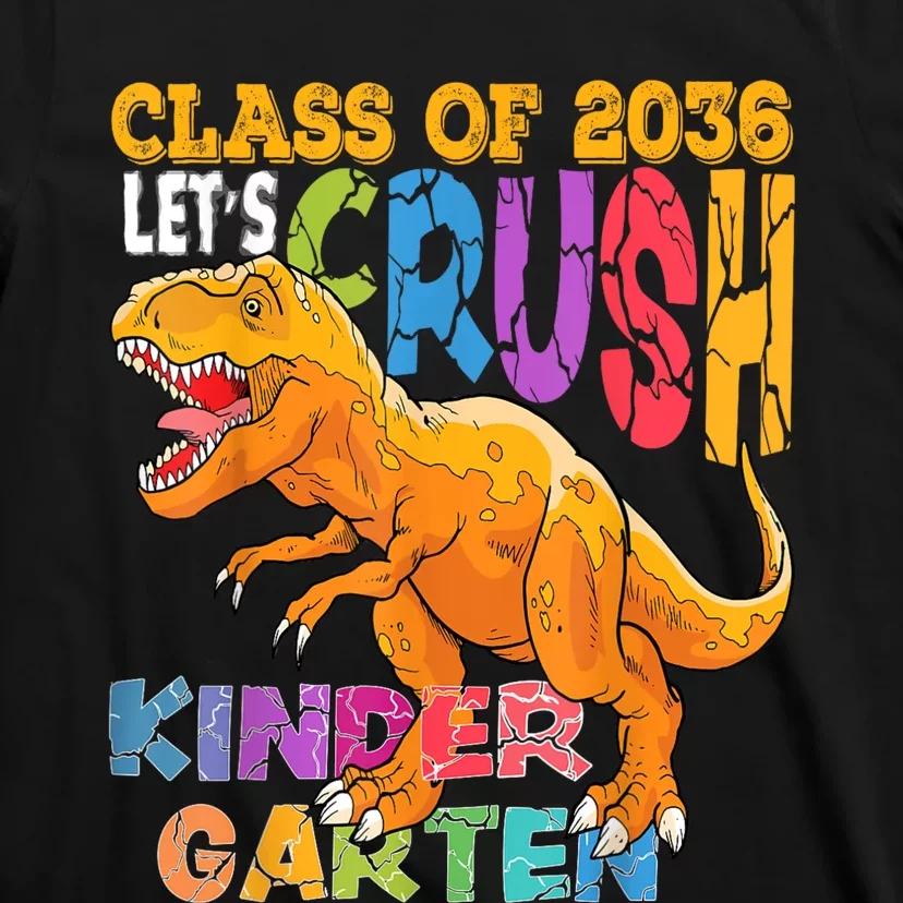 Ready To Crush Kindergarten 2036 Dinosaur Back To School Boy T-Shirt