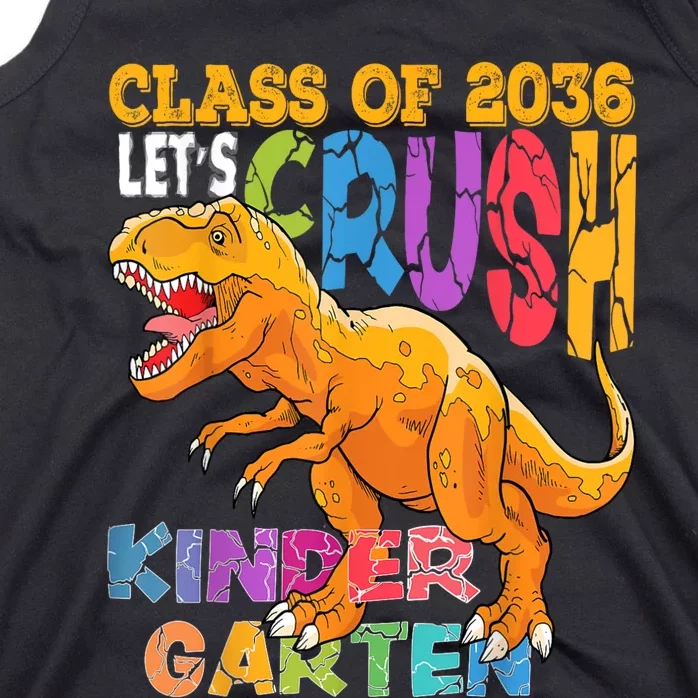 Ready To Crush Kindergarten 2036 Dinosaur Back To School Boy Tank Top