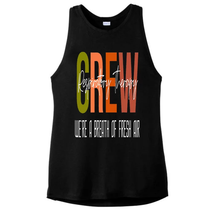 Respiratory Therapist Crew Pulmonary Team Care Week Breath Ladies Tri-Blend Wicking Tank