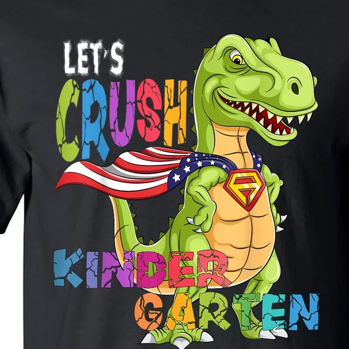 Ready To Crush Kindergarten 2035 Dinosaur Back To School Boy Tall T-Shirt