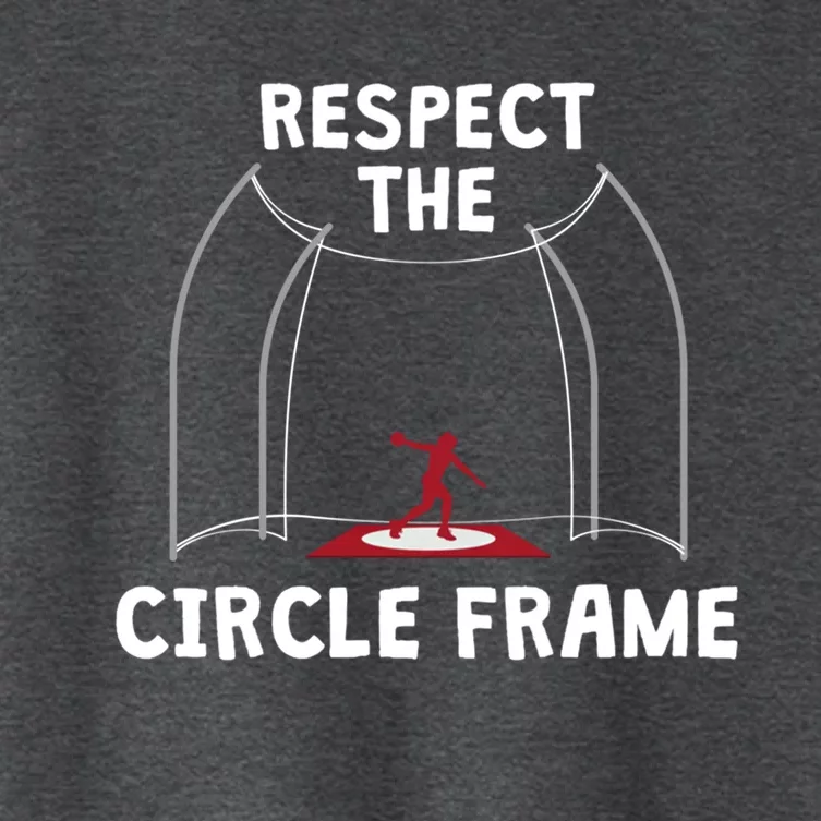 Respect The Circle Frame Discus Throwing Gift Women's Crop Top Tee