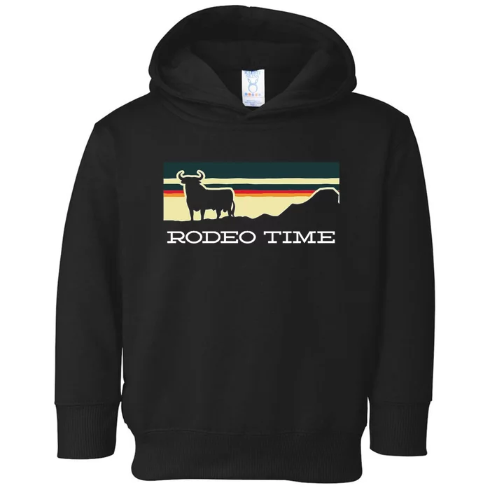 Rodeo Time Cowboy Wild West Cow Horseman Ranch Lasso Boots Toddler Hoodie