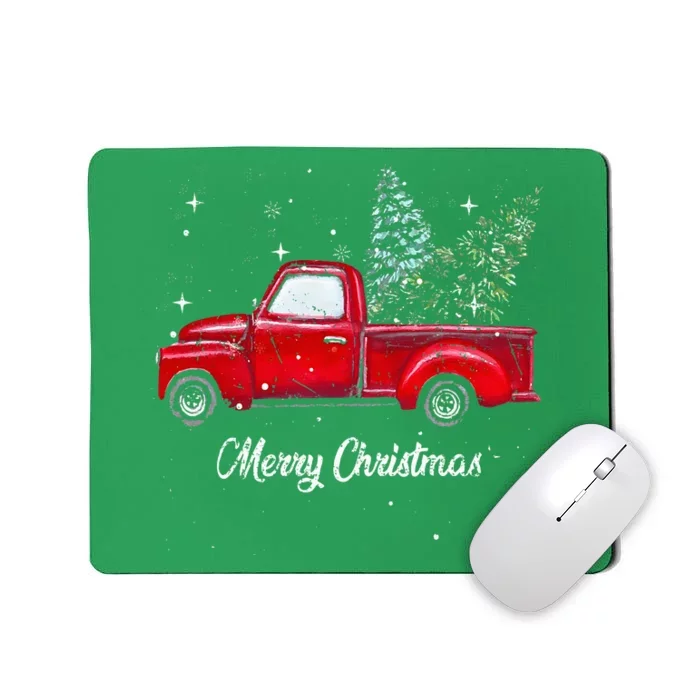 Red Truck Christmas Funny Merry Christmas Yall Mousepad