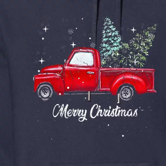 Red Truck Christmas Funny Merry Christmas Yall Premium Hoodie