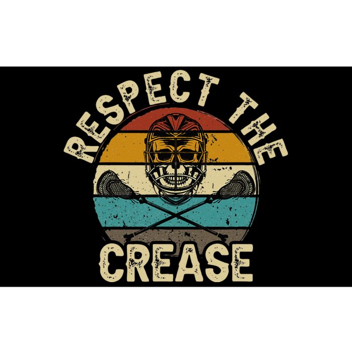 Respect The Crease Lacrosse Goalie Woman Men Bumper Sticker