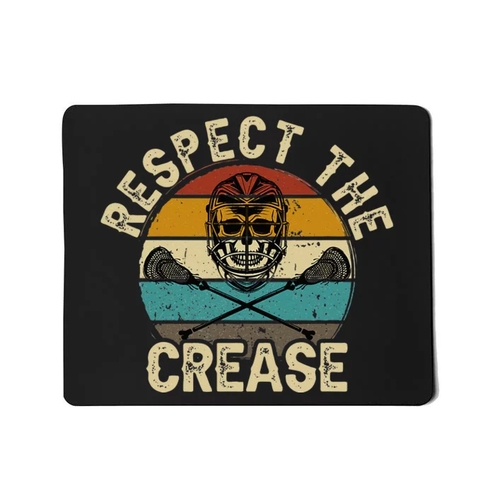 Respect The Crease Lacrosse Goalie Woman Men Mousepad