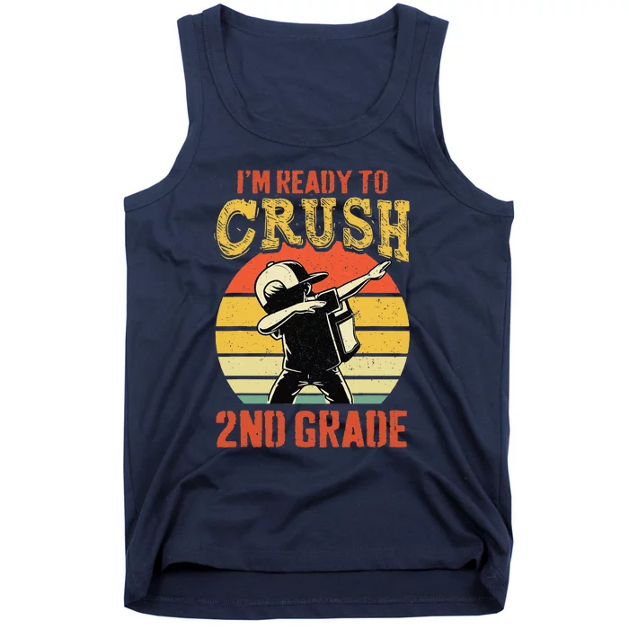 Ready To Crush Second Grade Back To School Dabbing Boy Tank Top