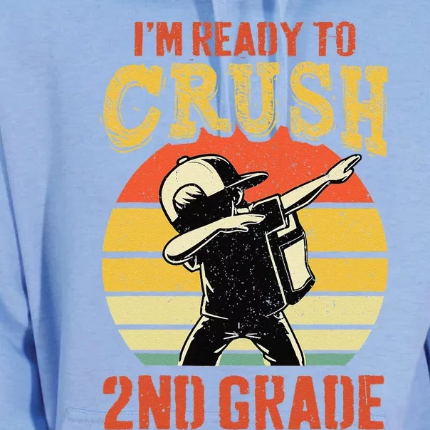 Ready To Crush Second Grade Back To School Dabbing Boy Unisex Surf Hoodie