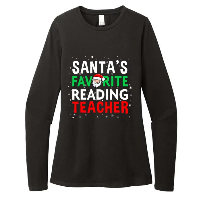 Reading Teacher Christmas Gift SantaS Favorite Teacher Gift Womens CVC Long Sleeve Shirt