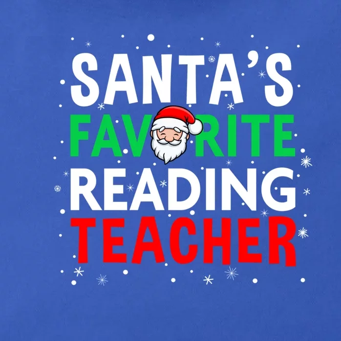 Reading Teacher Christmas Gift SantaS Favorite Teacher Gift Zip Tote Bag