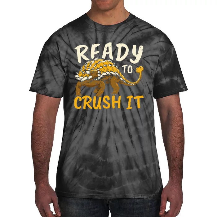 Ready To Crush It Ankylosaurus Paleontologist Dinosaur Tie-Dye T-Shirt