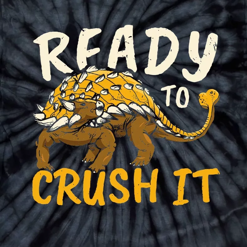 Ready To Crush It Ankylosaurus Paleontologist Dinosaur Tie-Dye T-Shirt