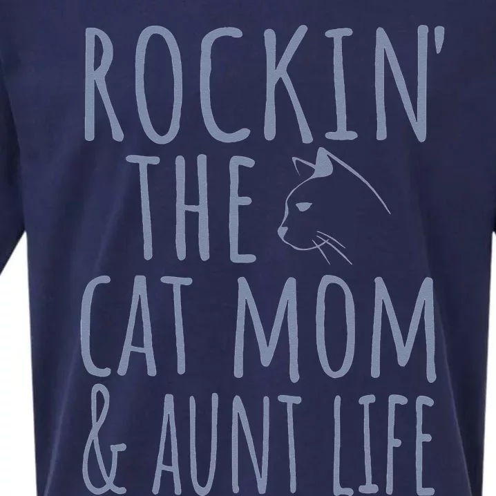 Rocking The Cat Mama and Aunt Life Sueded Cloud Jersey T-Shirt