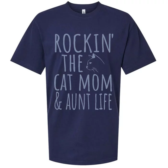 Rocking The Cat Mama and Aunt Life Sueded Cloud Jersey T-Shirt