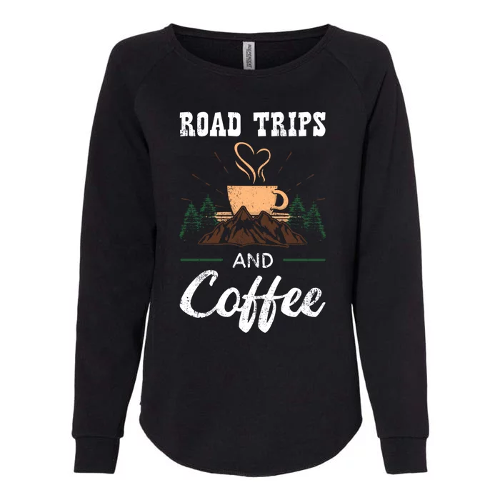 Road Trip Camping Vacation Summer Crew Travel Coffee Lover Gift Womens California Wash Sweatshirt