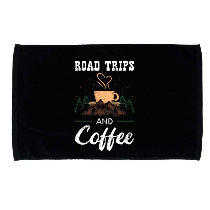 Road Trip Camping Vacation Summer Crew Travel Coffee Lover Gift Microfiber Hand Towel