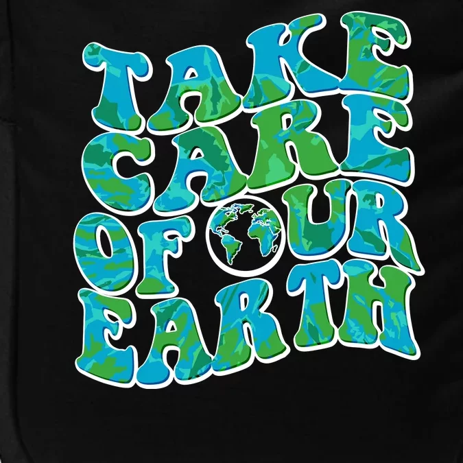 Retro Take Care Of Our Earth Celebrate Earth Day Impact Tech Backpack