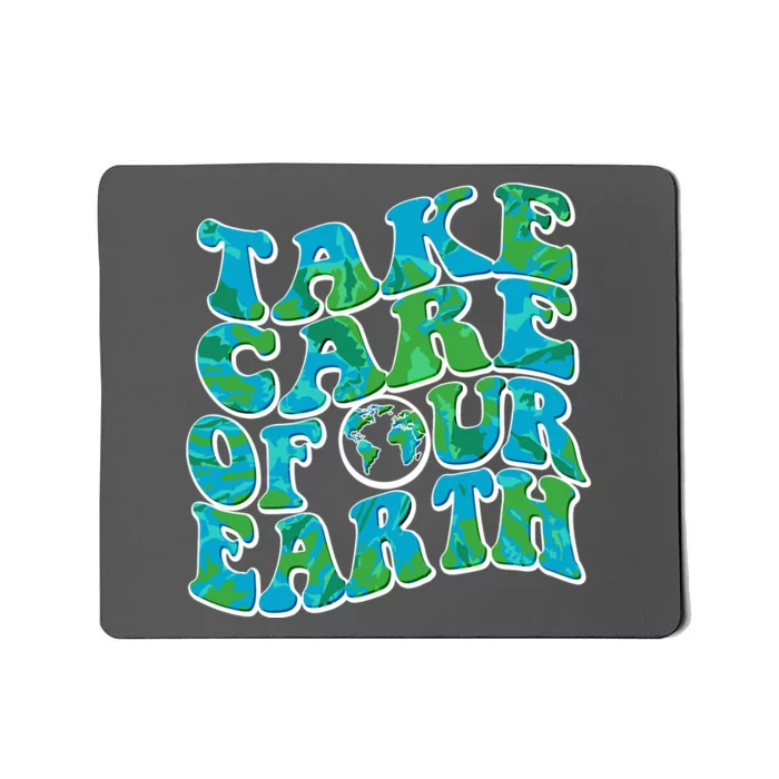 Retro Take Care Of Our Earth Celebrate Earth Day Mousepad