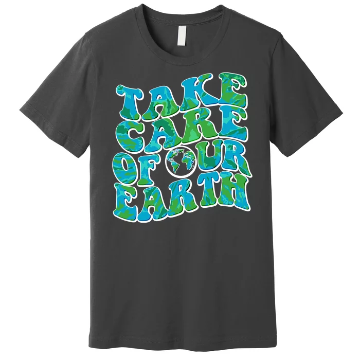 Retro Take Care Of Our Earth Celebrate Earth Day Premium T-Shirt