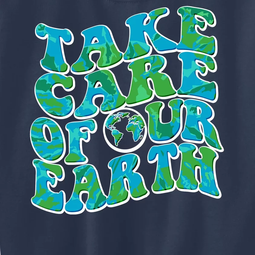 Retro Take Care Of Our Earth Celebrate Earth Day Kids Sweatshirt