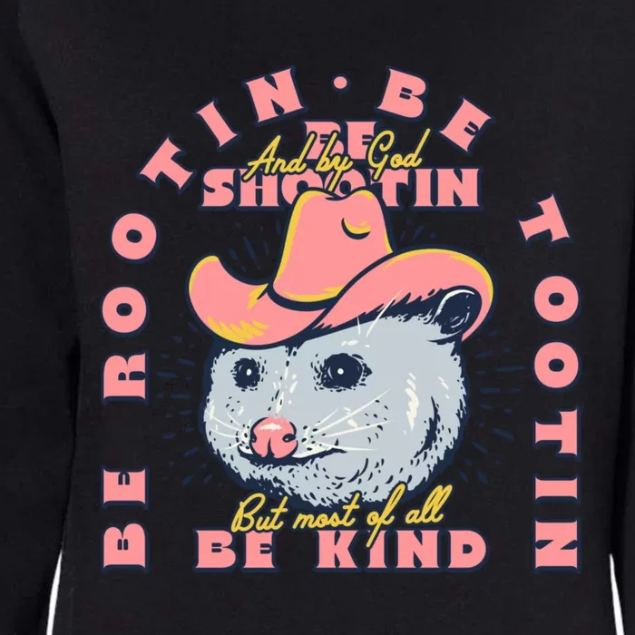 Rootin Tootin Cowboy Advice | Poss Possum Opossum Womens California Wash Sweatshirt