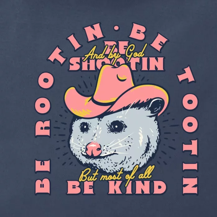 Rootin Tootin Cowboy Advice | Poss Possum Opossum Zip Tote Bag