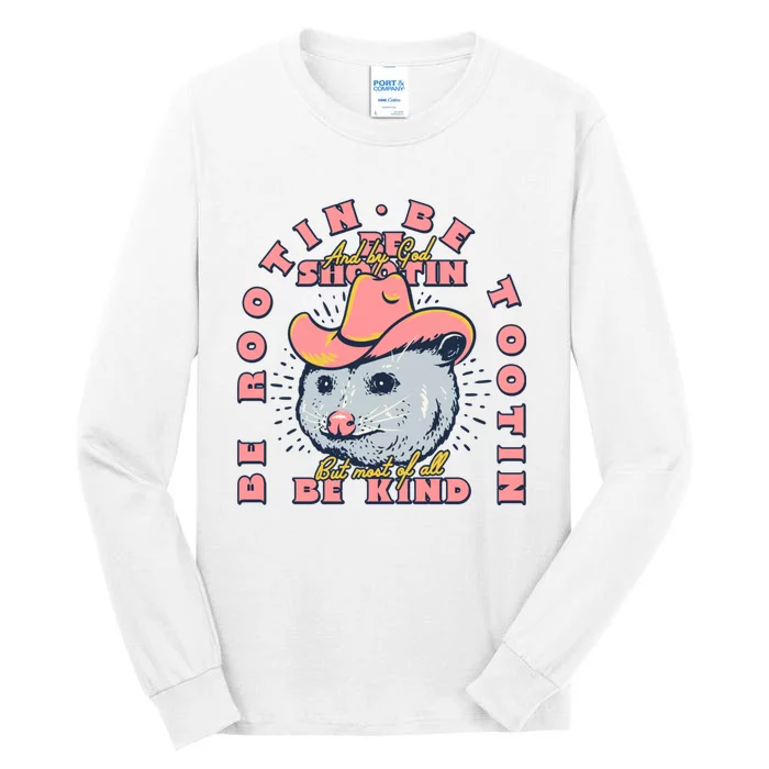 Rootin Tootin Cowboy Advice | Poss Possum Opossum Tall Long Sleeve T-Shirt