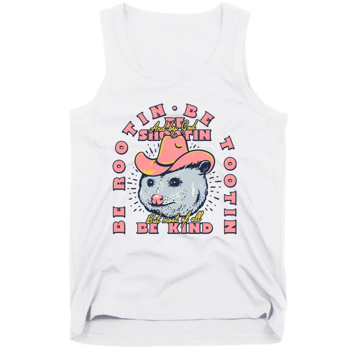 Rootin Tootin Cowboy Advice | Poss Possum Opossum Tank Top