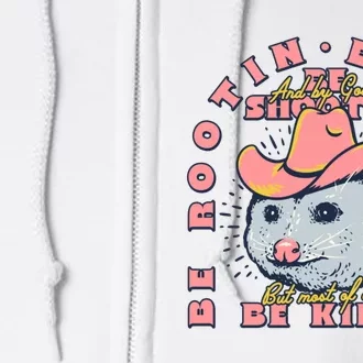 Rootin Tootin Cowboy Advice | Poss Possum Opossum Full Zip Hoodie