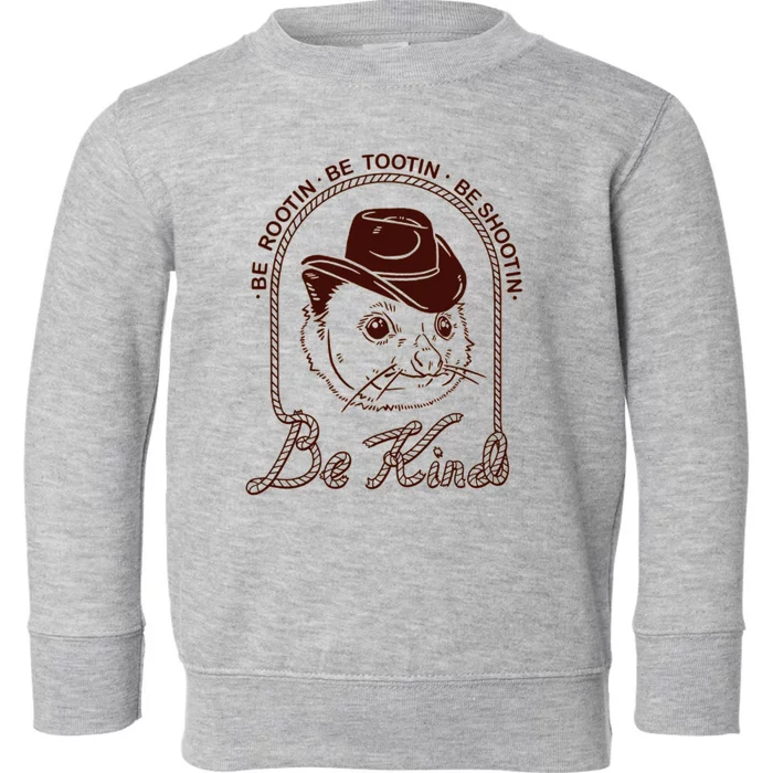 Rootin Tootin Cowboy Advice | Poss Possum Opossum Toddler Sweatshirt