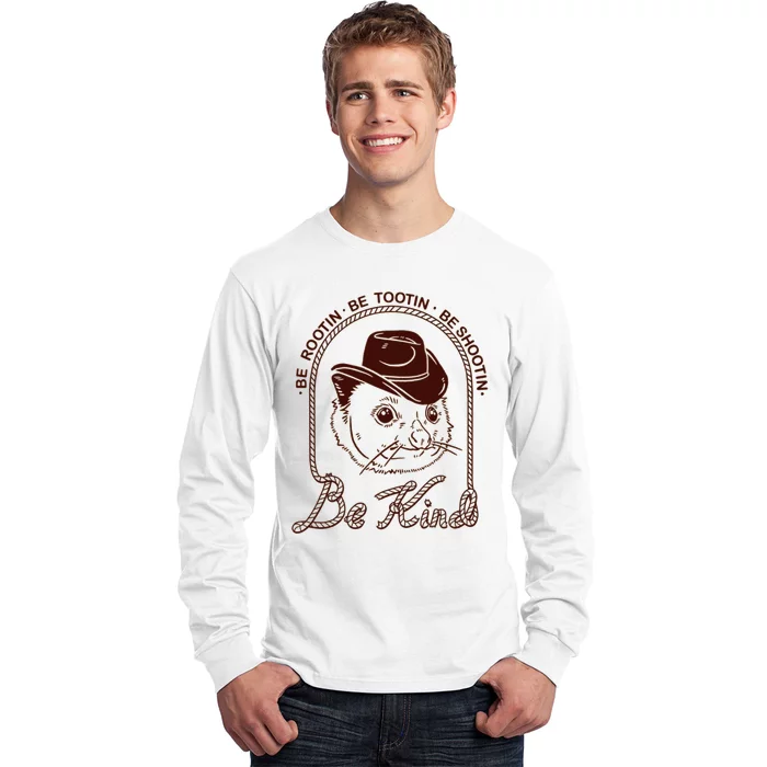 Rootin Tootin Cowboy Advice | Poss Possum Opossum Long Sleeve Shirt