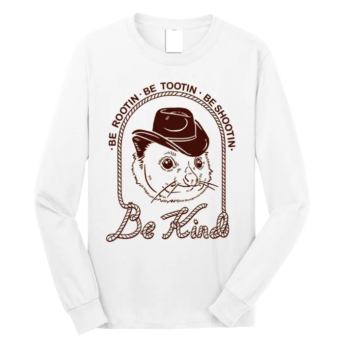 Rootin Tootin Cowboy Advice | Poss Possum Opossum Long Sleeve Shirt