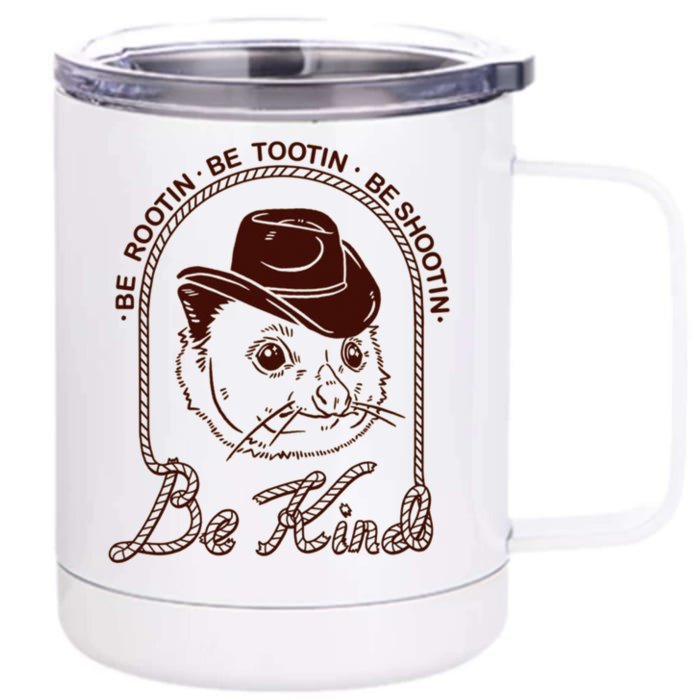 Rootin Tootin Cowboy Advice | Poss Possum Opossum Front & Back 12oz Stainless Steel Tumbler Cup