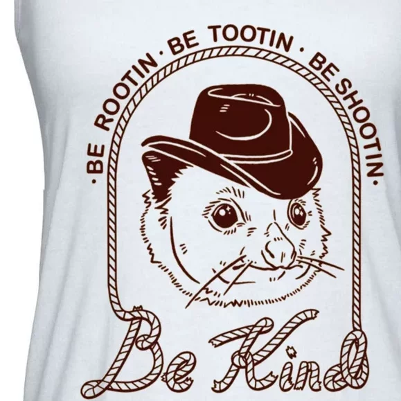 Rootin Tootin Cowboy Advice | Poss Possum Opossum Ladies Essential Flowy Tank