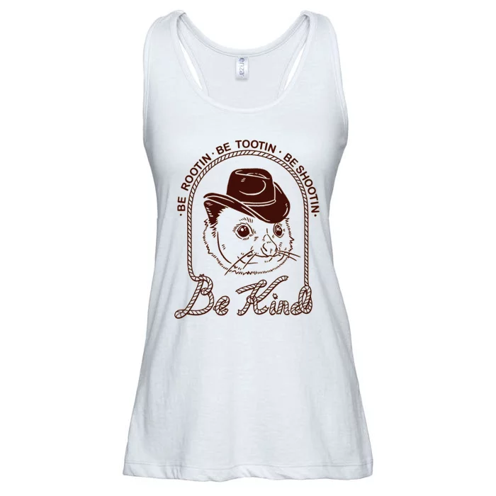 Rootin Tootin Cowboy Advice | Poss Possum Opossum Ladies Essential Flowy Tank