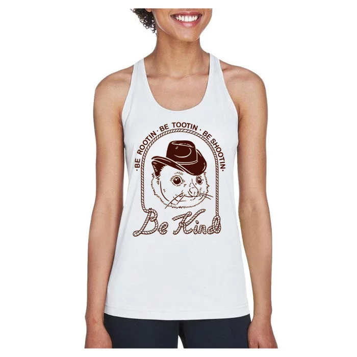 Rootin Tootin Cowboy Advice | Poss Possum Opossum Women's Racerback Tank