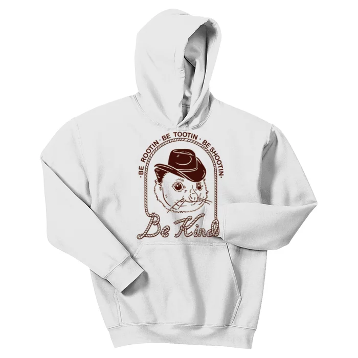 Rootin Tootin Cowboy Advice | Poss Possum Opossum Kids Hoodie