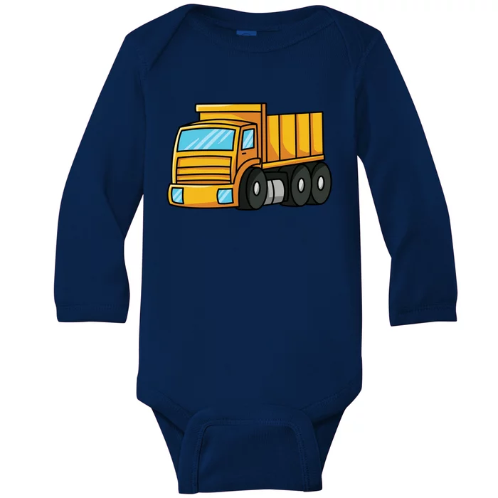 Rc Truck Construction Site Machine Construction Workers Funny Gift Baby Long Sleeve Bodysuit