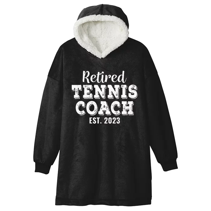 Retired Tennis Coach Gift Retirement Hooded Wearable Blanket