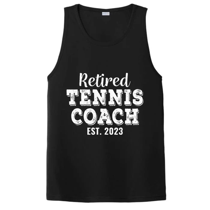 Retired Tennis Coach Gift Retirement Performance Tank