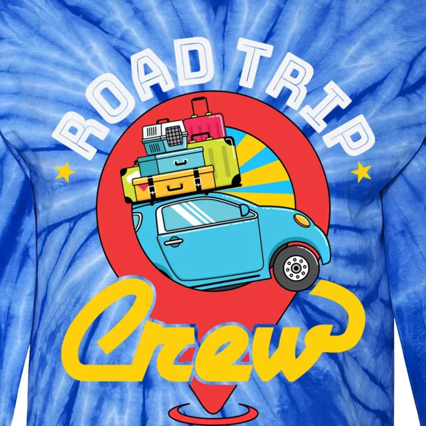 Road Trip Crew Family Vacation Matching Cool Trip Gift Tie-Dye Long Sleeve Shirt