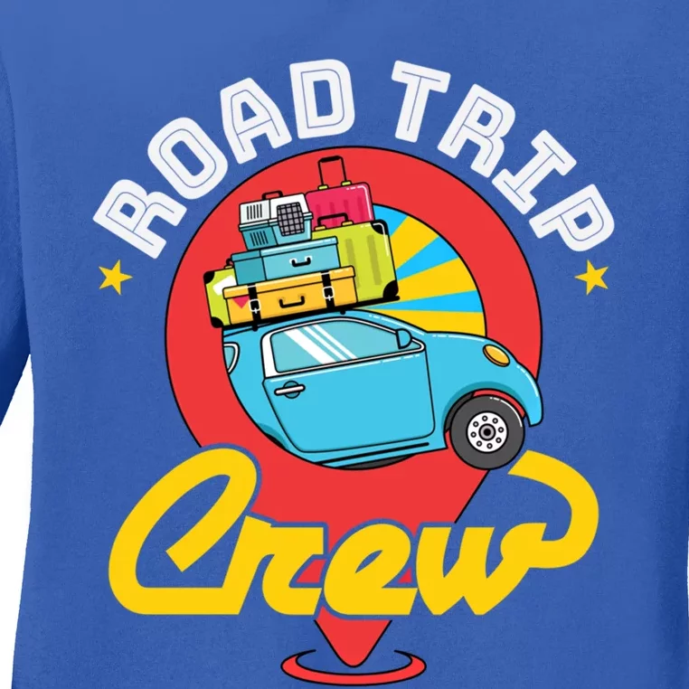 Road Trip Crew Family Vacation Matching Cool Trip Gift Ladies Long Sleeve Shirt