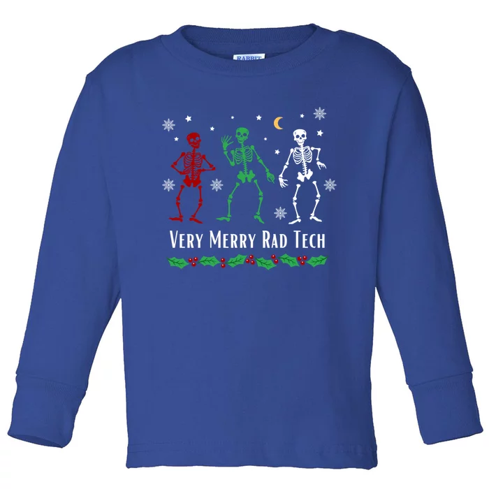 Rad Tech Christmas And Holidays Goth Dancing Skeletons Xmas Meaningful Gift Toddler Long Sleeve Shirt