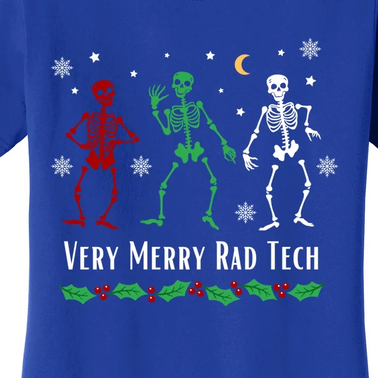 Rad Tech Christmas And Holidays Goth Dancing Skeletons Xmas Meaningful Gift Women's T-Shirt