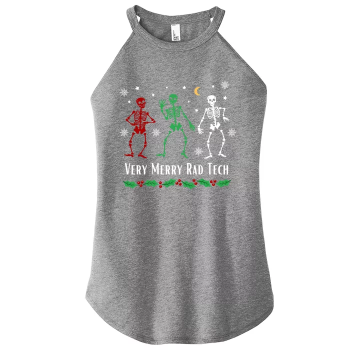 Rad Tech Christmas And Holidays Goth Dancing Skeletons Xmas Meaningful Gift Women’s Perfect Tri Rocker Tank