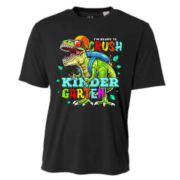 Ready To Crush Kindergarten Dinosaur Back to School Cooling Performance Crew T-Shirt